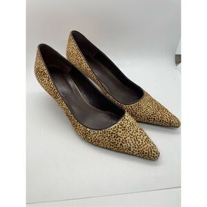 Antonio Melani Women's Pony Hair Animal Print Platform Pumps Heels Size 6